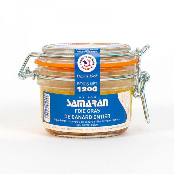 Samaran polu-pečena cijela pačja jetra u tegli, 120g