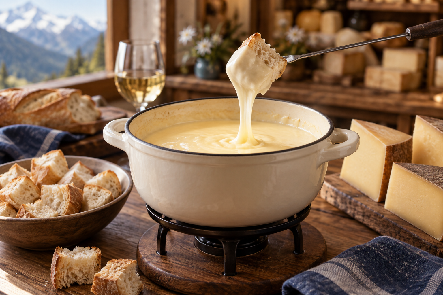 Fondue od Comtéa, Gruyèrea i Beauforta